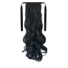 Tie-On Wavy Ponytail 55cm With Ribbons & Clip - 1 Jet Black