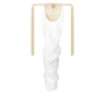 Tie-On Wavy Ponytail 55cm With Ribbons & Clip - 1001 Pure white
