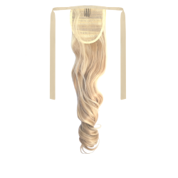 Tie-On Wavy Ponytail 55cm With Ribbons & Clip - 14-613 Medium Blonde Mix