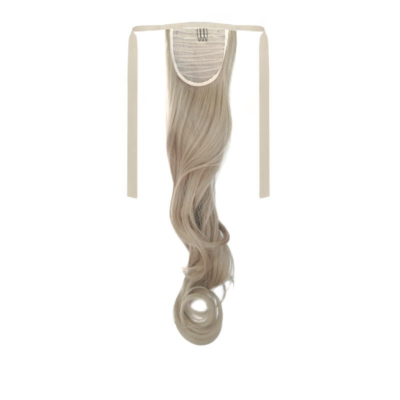 Tie-On Wavy Ponytail 55cm With Ribbons & Clip - 18 Medium Blonde Tie-On Wavy Ponytail 55cm With Ribbons & Clip - 18 Medium Blonde