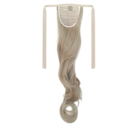 Tie-On Wavy Ponytail 55cm With Ribbons & Clip - 18 Medium Blonde