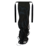 Tie-On Wavy Ponytail 55cm With Ribbons & Clip - 1B Natural Black