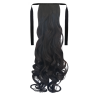 Tie-On Wavy Ponytail 55cm With Ribbons & Clip - 2 Darkest Brown