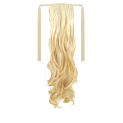 Tie-On Wavy Ponytail 55cm With Ribbons & Clip - 22-613 Light Blonde Mix