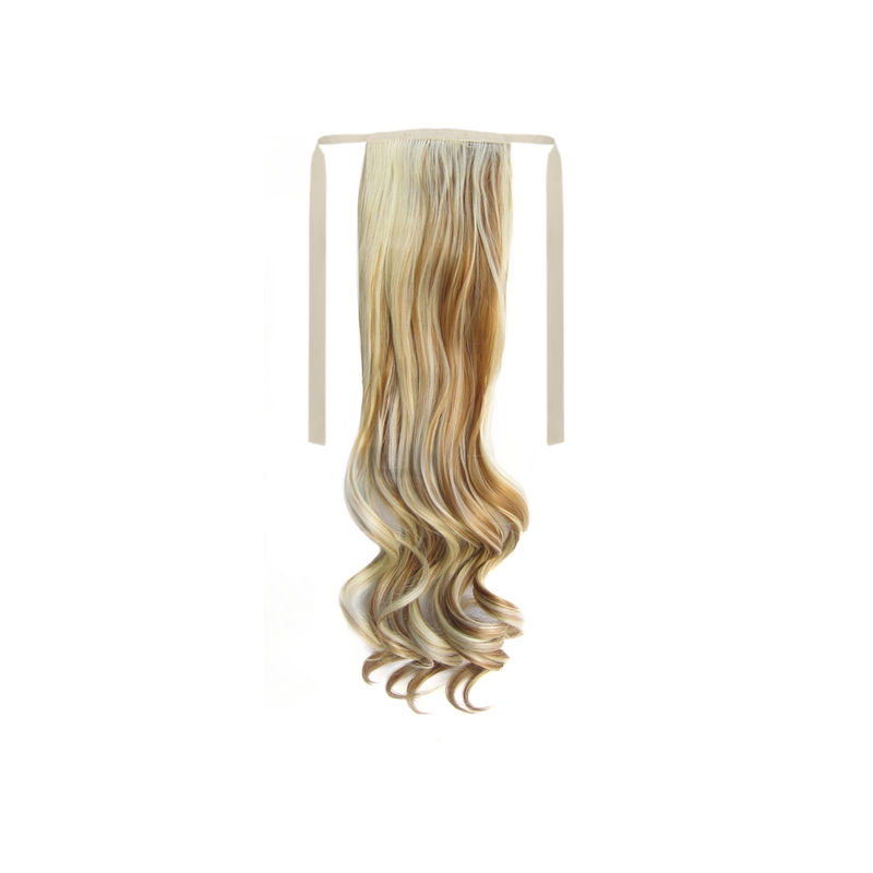 Tie-On Wavy Ponytail 55cm With Ribbons & Clip - 27-613 Strawberry Blonde Tie-On Wavy Ponytail 55cm With Ribbons & Clip - 27-613 Strawberry Blonde