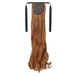 Tie-On Wavy Ponytail 55cm With Ribbons & Clip - 30 Golden Aubern