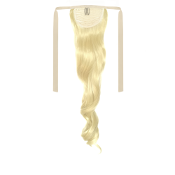 Tie-On Wavy Ponytail 55cm With Ribbons & Clip - 613 Platinum blonde
