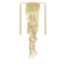 Tie-On Wavy Ponytail 55cm With Ribbons & Clip - 88H60 Ash White Blonde Mix