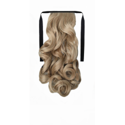 Tie-On Wavy Ponytail 55cm With Ribbons & Clip - M27-613 Light Caramel