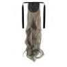 Tie-On Wavy Ponytail 55cm With Ribbons & Clip - M8-613 Golden Light Blonde Mix
