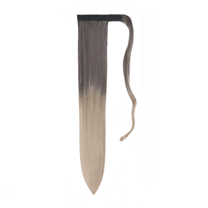 Self-Fastening Wrap Straight Ponytail 55cm - 1T14 Ash Ombre Self-Fastening Wrap Straight Ponytail 55cm - 1T14 Ash Ombre