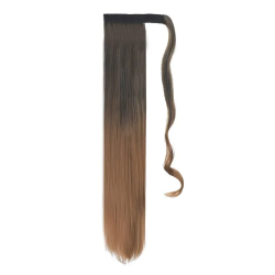 Self-Fastening Wrap Straight Ponytail 55cm - 1T27 Brown Ombre