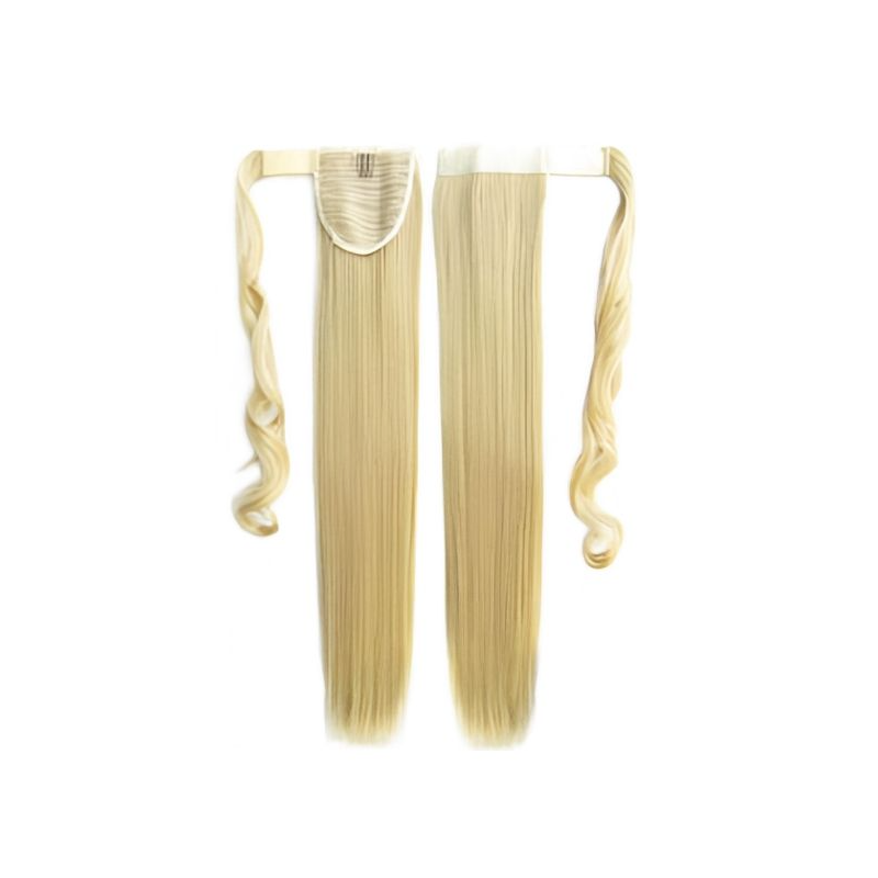 Self-Fastening Wrap Straight Ponytail 55cm - 22 Medium-light blonde