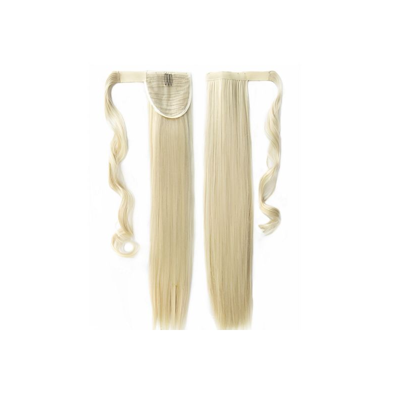Self-Fastening Wrap Straight Ponytail 55cm - 22-613 Light blonde mix color