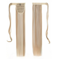 Self-Fastening Wrap Straight Ponytail 55cm - 27B-613 Natural golden blonde mix