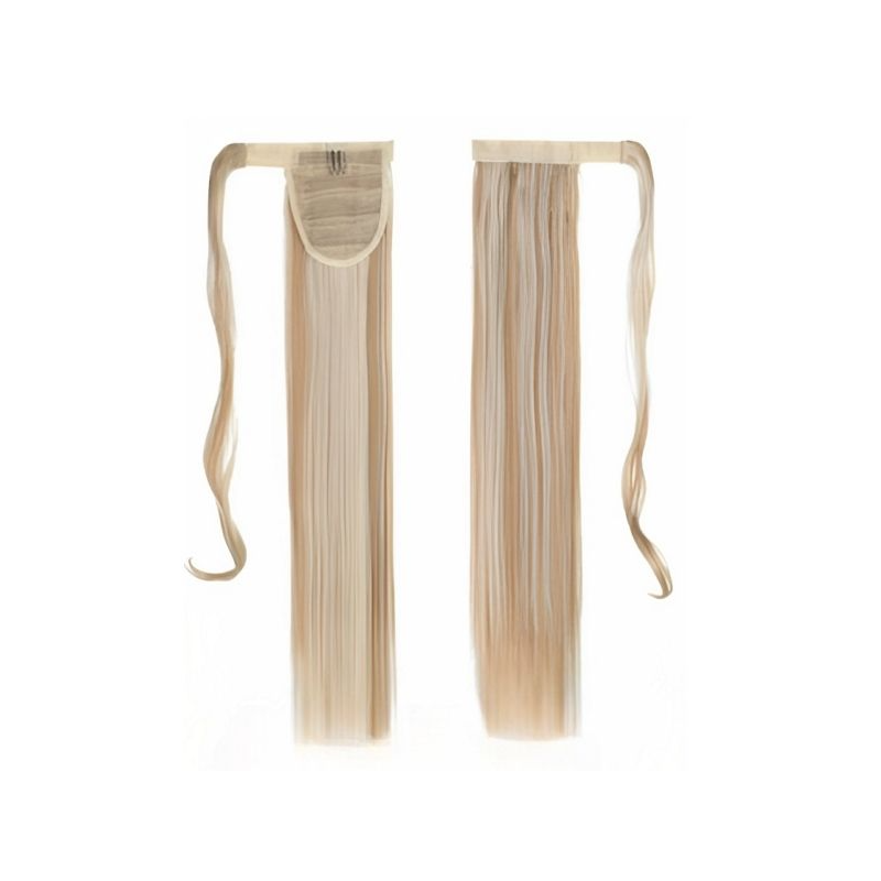 Self-Fastening Wrap Straight Ponytail 55cm - 27B-613 Natural golden blonde mix Self-Fastening Wrap Straight Ponytail 55cm - 27B-613 Natural golden blonde mix