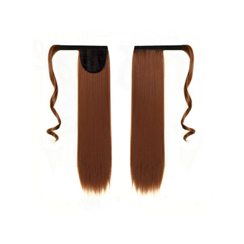 Self-Fastening Wrap Straight Ponytail 55cm - 30 Auburn brown