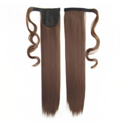 Self-Fastening Wrap Straight Ponytail 55cm - 4 Chocolate brown