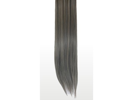 10 Piece Straight Long 55-60cm Full Head Clip-on Hair Extensions XXL - M6K613 Natural Grey Blonde Mix Straight