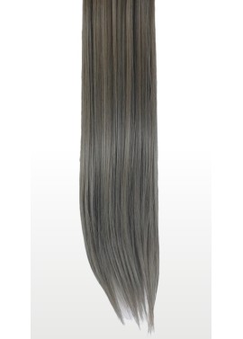 10 Piece Straight Long 55-60cm Full Head Clip-on Hair Extensions XXL - M6K613 Natural Grey Blonde Mix Straight
