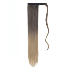 Self-Fastening Wrap Straight Ponytail 55cm - 4T24 Ash Mix