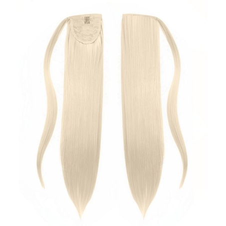 Self-Fastening Wrap Straight Ponytail 55cm - 613 Platinum blonde