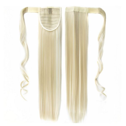 Self-Fastening Wrap Straight Ponytail 55cm - 613-24 Light blonde mix