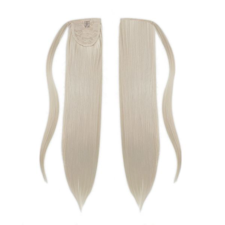 Self-Fastening Wrap Straight Ponytail 55cm - 88 Ash Platinum blonde