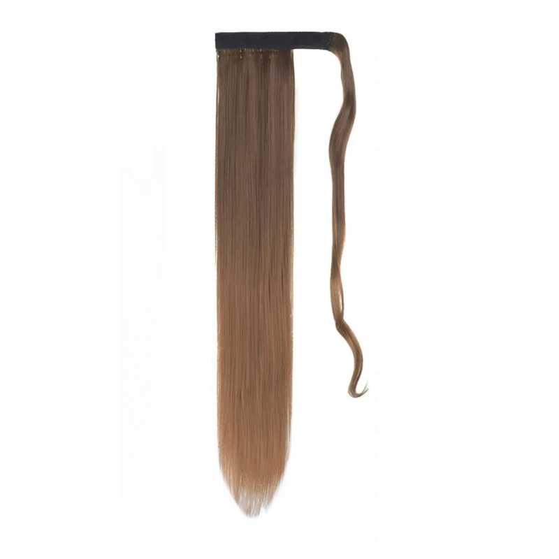 Self-Fastening Wrap Straight Ponytail 55cm - 8T27 Warm Brown Ombre Self-Fastening Wrap Straight Ponytail 55cm - 8T27 Warm Brown Ombre