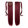 Self-Fastening Wrap Straight Ponytail 55cm - 99J Dark plum red color