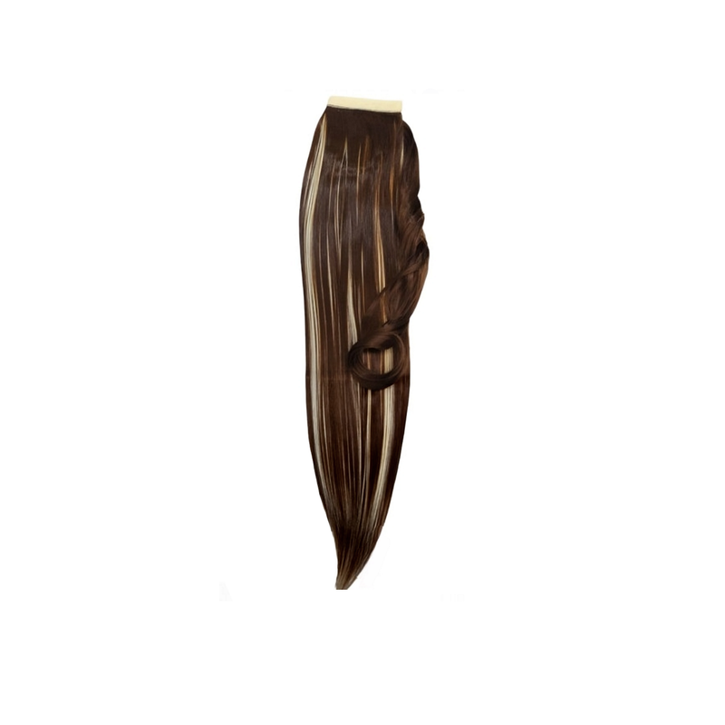 Self-Fastening Wrap Straight Ponytail 55cm - 9hh613 Brown/Blonde mix Self-Fastening Wrap Straight Ponytail 55cm - 9hh613 Brown/Blonde mix