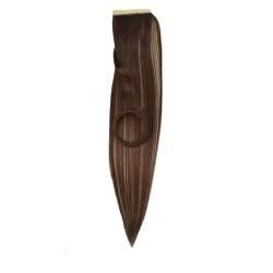 Self-Fastening Wrap Straight Ponytail 55cm - h12-88 Mid-brown/Blonde mix