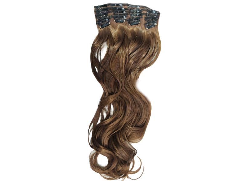 10 Piece Wavy Long 55-60cm Full Head Clip-on Hair Extensions XXL - 12 Light Brown 10 Piece Wavy Long 55-60cm Full Head Clip-on Hair Extensions XXL - 12 Light Brown
