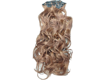 10 Piece Wavy Long 55-60cm Full Head Clip-on Hair Extensions XXL - 30 Golden Auburn