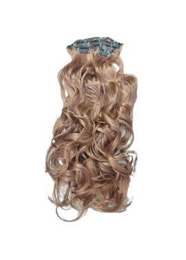 10 Piece Wavy Long 55-60cm Full Head Clip-on Hair Extensions XXL - 30 Golden Auburn