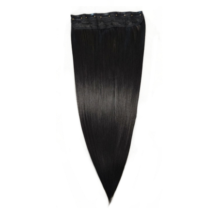 1 Piece Straight 5 Clip Synthetic Hair Extension XXL 60cm - 2 Darkest Brown