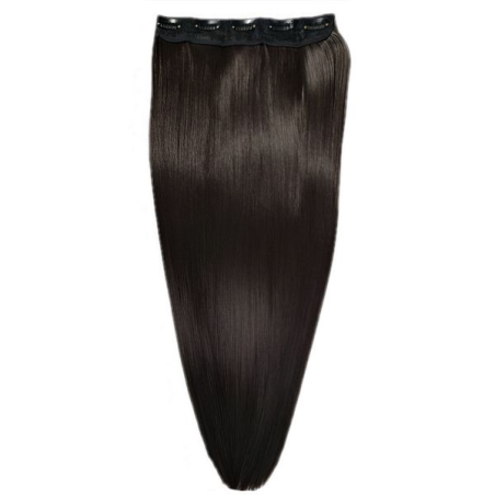 1 Piece Straight 5 Clip Synthetic Hair Extension XXL 60cm - 4 Dark Brown