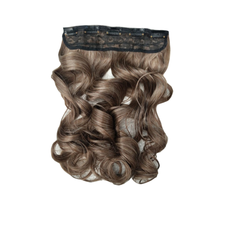 1 Piece Wavy 5 Clip Synthetic Hair Extension XXL 60cm - 9m88 Ashy Brown