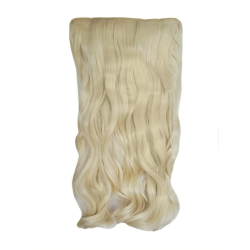 1 Piece Wavy 5 Clip Synthetic Hair Extension XXL 60cm - 60-613 MId-Platinum Blonde