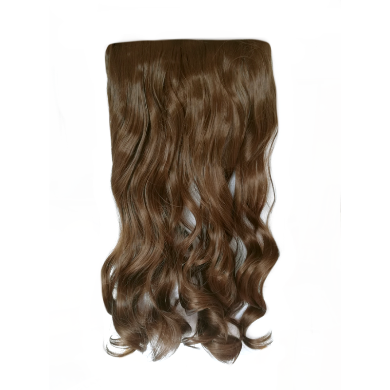 1 Piece Wavy 5 Clip Synthetic Hair Extension XXL 60cm - 12 Golden Brown