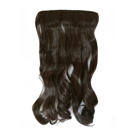 1 Piece Wavy 5 Clip Synthetic Hair Extension XXL 60cm - 10 Light Chocolate Brown