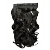 1 Piece Wavy 5 Clip Synthetic Hair Extension XXL 60cm - 1 Jet Black