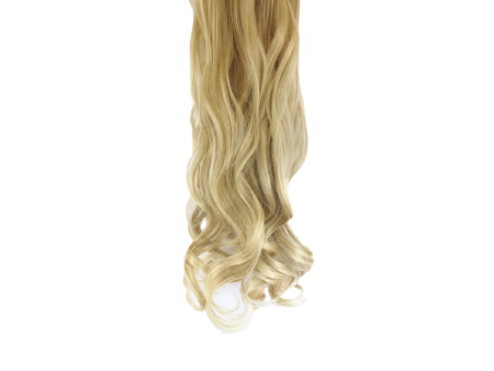 End of range *22-613 Light blonde mix 55-60cm clip in hair extensions 10pc set- wavy, Synthetic
