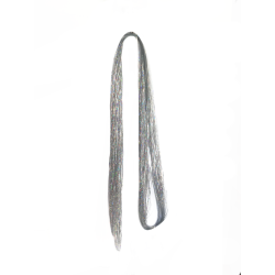 Tie-On Vibrant Hair Tinsel 90cm - 100 Pack - Silver