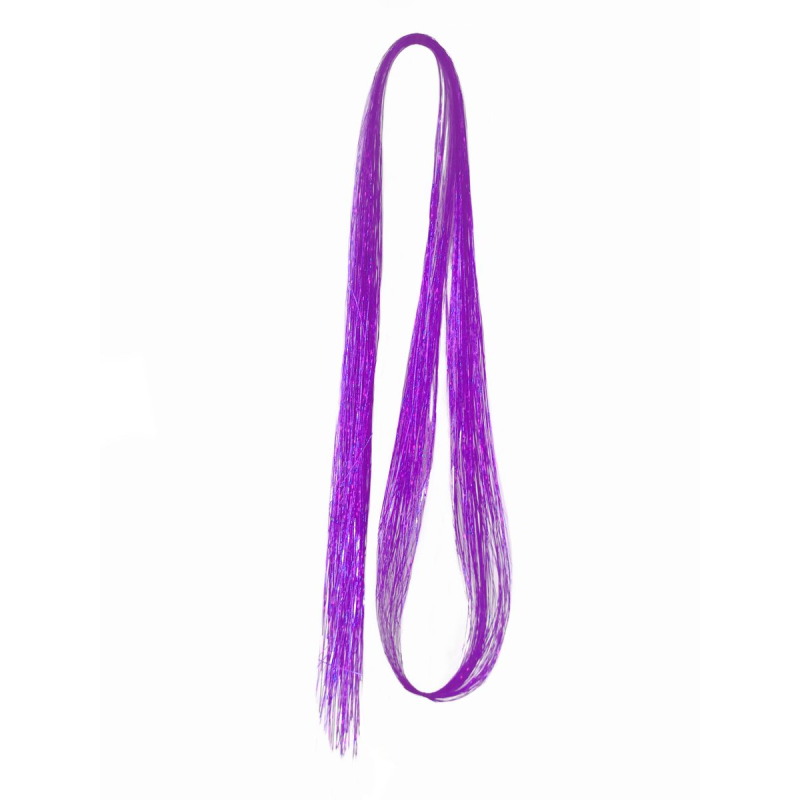 Tie-On Vibrant Hair Tinsel 90cm - 100 Pack - Purple Tie-On Vibrant Hair Tinsel 90cm - 100 Pack - Purple