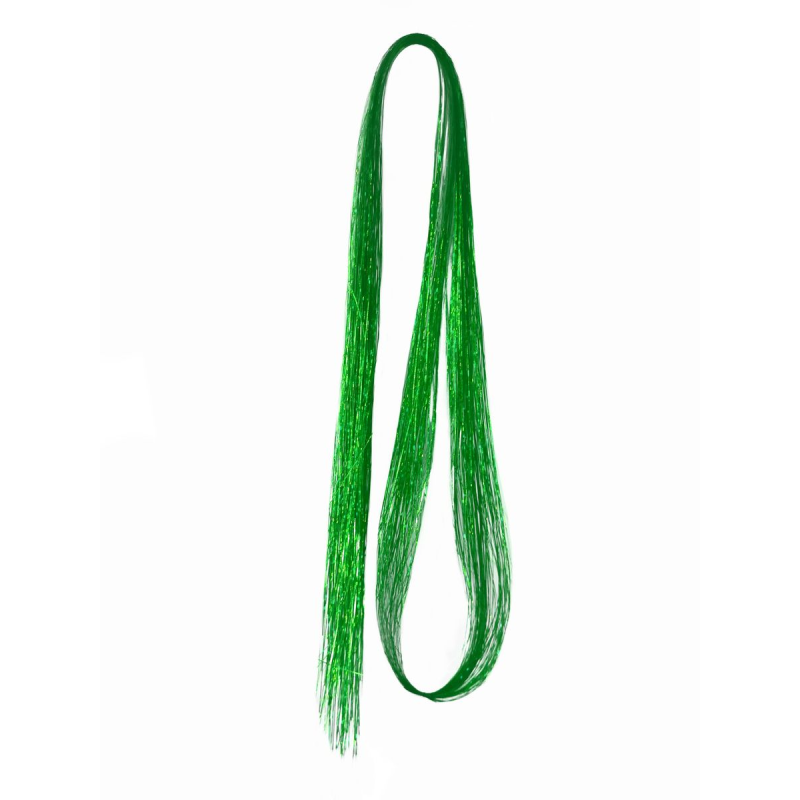 Tie-On Vibrant Hair Tinsel 90cm - 100 Pack - Emerald Tie-On Vibrant Hair Tinsel 90cm - 100 Pack - Emerald
