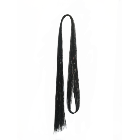 Tie-On Vibrant Hair Tinsel 90cm - 100 Pack - Black