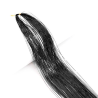 Tie-On Vibrant Hair Tinsel 90cm - 100 Pack - Black