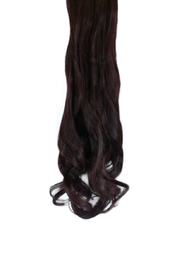 10 Piece Wavy Long 55-60cm Full Head Clip-on Hair Extensions XXL - 99J Deep Plum